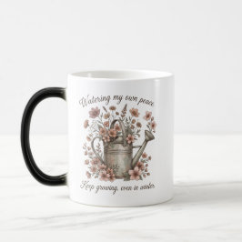 Watering My Own Peace Vintage Floral Botanical モーフィングマグカップ