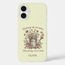 Watering My Own Peace Vintage Floral Botanical iPhone 16ケース