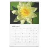 Waterlilies 2012、シングルページ カレンダー (1月 2027)