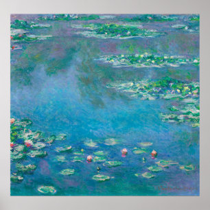 Waterlilies by Claude Monet Fine Art Painting ポスター