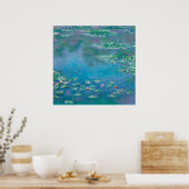 Waterlilies by Claude Monet Fine Art Painting ポスター (キッチン)