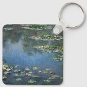Waterlilies by Claude Monet, Vintage Flowers キーホルダー (裏面)