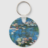 Waterlilies by Claude Monet, Vintage Impressionism キーホルダー (正面)