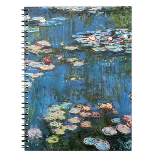 Waterlilies by Claude Monet, Vintage Impressionism ノートブック (正面)