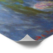 Waterlilies by Claude Monet, Vintage Nature Art ポスター (角)