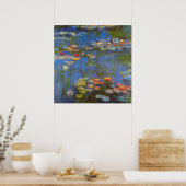 Waterlilies by Claude Monet, Vintage Nature Art ポスター (キッチン)