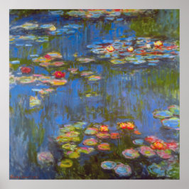 Waterlilies by Claude Monet, Vintage Nature Art ポスター