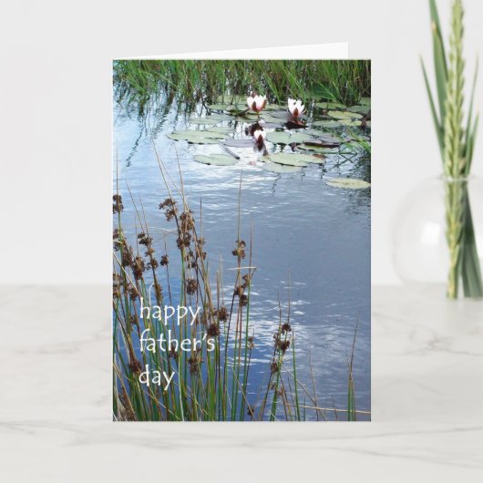 Waterlilies Father's Day Card カード (正面)