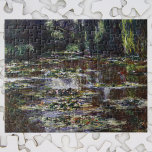 Waterlilies in Pond by Claude Monet, Vintage Art ジグソーパズル<br><div class="desc">Waterlilies by Claude Monet is a vintage impressionism fine art nature painting featuring waterlilies in a pond in Monet's garden at his home in Giverny, France. Willow trees hang over the water and the Japanese footbridge is in the distance. A series of over 250 waterlily flower paintings that Monet painted...</div>