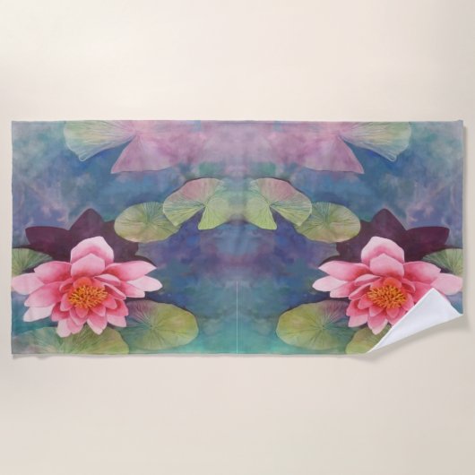 Waterlily ビーチタオル (正面)