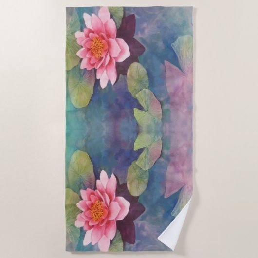 Waterlily ビーチタオル (正面)