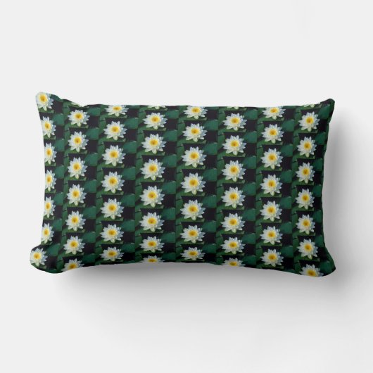 Waterlily Throw Pillow ランバークッション (正面)