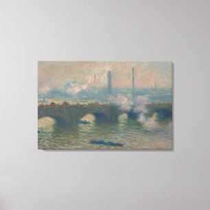 Waterloo Bridge, Gray Day, 1903 (キャンバス上の油) キャンバスプリント