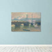 Waterloo Bridge, Gray Day, 1903 (キャンバス上の油) キャンバスプリント (インサイチュ (ウッドフロア))