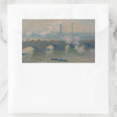Waterloo Bridge, Gray Day, 1903 (キャンバス上の油) 長方形シール (バッグ)