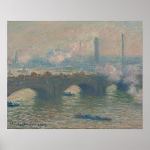 Waterloo Bridge, Gray Day (1903) by Claude Monet ポスター