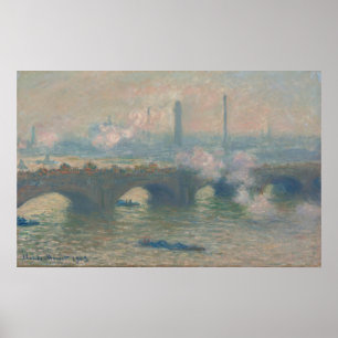Waterloo Bridge, Gray Day - Claude Monet Fine Art ポスター