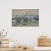 Waterloo Bridge, Gray Day - Claude Monet Fine Art ポスター (キッチン)