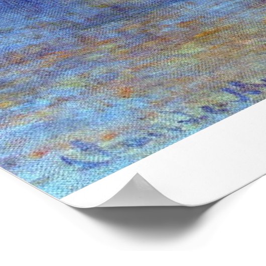 Waterloo Bridge, the sun in fog by Claude Monet ポスター (角)