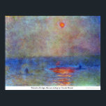 Waterloo Bridge, the sun in fog by Claude Monet ポスター<br><div class="desc">This painting titled, Waterloo Bridge, the sun in fog by Claude Monet is made by the famous artist, Claude Monet. About Claude Monet Claude Monet was the founder of the French impressionist painting style;Waterloo Bridge, the sun in fog by Claude Monet the most consistent and prolific practitioner of the movement's...</div>