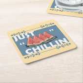 watermelon スクエアペーパーコースター (アングル)