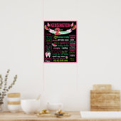 Watermelon 2nd birthday chalkboard sign poster ポスター (キッチン)