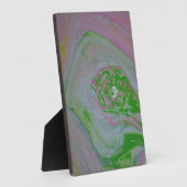 Watermelon Acrylic Pour Painting Plaque フォトプラーク (側面)