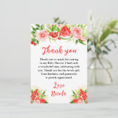 Watermelon and Pomegranate Baby Shower サンキューカード (スタンド正面)