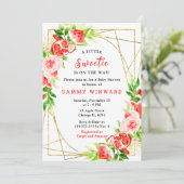 Watermelon and Pomegranate Baby Shower 招待状 (スタンド正面)