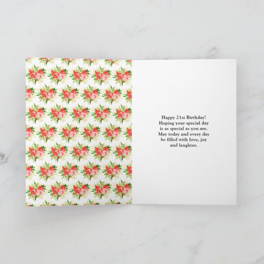 Watermelon and Pomegranate Birthday カード (内部)