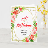 Watermelon and Pomegranate Birthday カード (黄色い花)