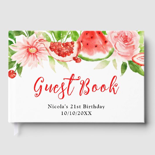 Watermelon and Pomegranate Birthday ゲストブック (正面)