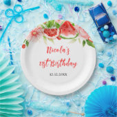 Watermelon and Pomegranate Birthday ペーパープレート (パーティー)