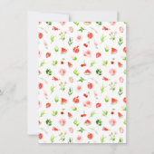 Watermelon and Pomegranate Birthday Party サンキューカード (裏面)