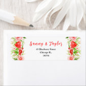 Watermelon and Pomegranate Wedding ラベル (インサイチュ)