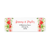 Watermelon and Pomegranate Wedding ラベル (正面)