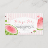 Watermelon Baby Shower Books for Baby エンクロージャーカード (正面)