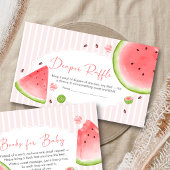 Watermelon Baby Shower Diaper Raffle エンクロージャーカード