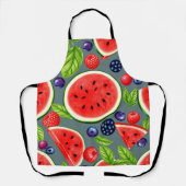 Watermelon Berry Summer Pattern エプロン (正面)