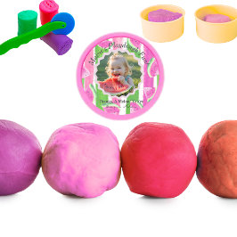  Watermelon Birthday Favor Playdough Lid ラウンドシール