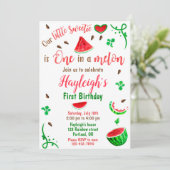 Watermelon birthday invitation Girl first birthday 招待状 (スタンド正面)
