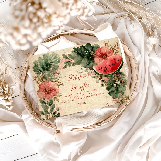 Watermelon Botanical Garden Diapper Raffle  エンクロージャーカード