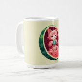 Watermelon Cat Coffee Break コーヒーマグカップ (正面左)