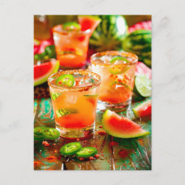 Watermelon Chili Cocktail – Spicy Summer シーズンポストカード