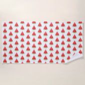 Watermelon Custom Funny Summer Fruit ビーチタオル (正面)