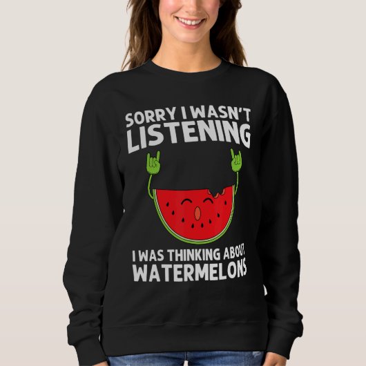 Watermelon Designs For Men Women Summer Fruit Eate スウェットシャツ (正面)