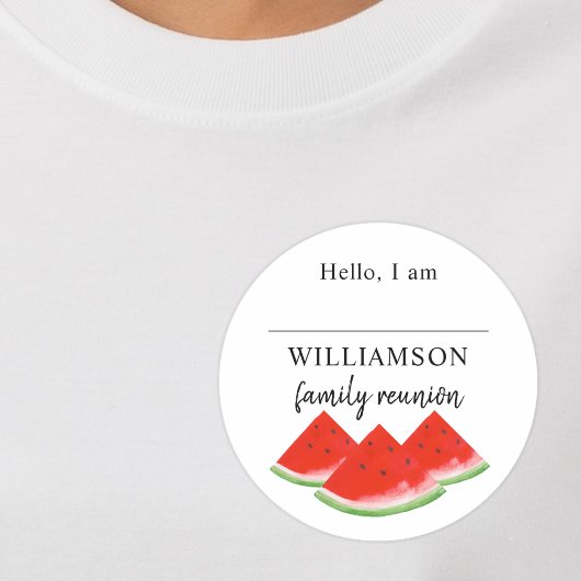 Watermelon Family Reunion Name  ラウンドシール