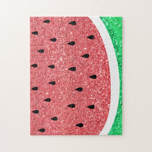 watermelon faux glitter design ジグソーパズル (縦)