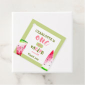 Watermelon First Birthday One in a Melon Thank you フェイバータグ (インサイチュ)
