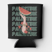 watermelon, flowers, and  palestine text Repeat  缶クーラー (正面)